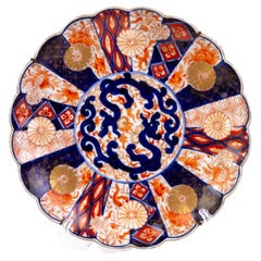 Japanese Imari Fine Hand-Painted Porcelain Plate Meiji 19th Century