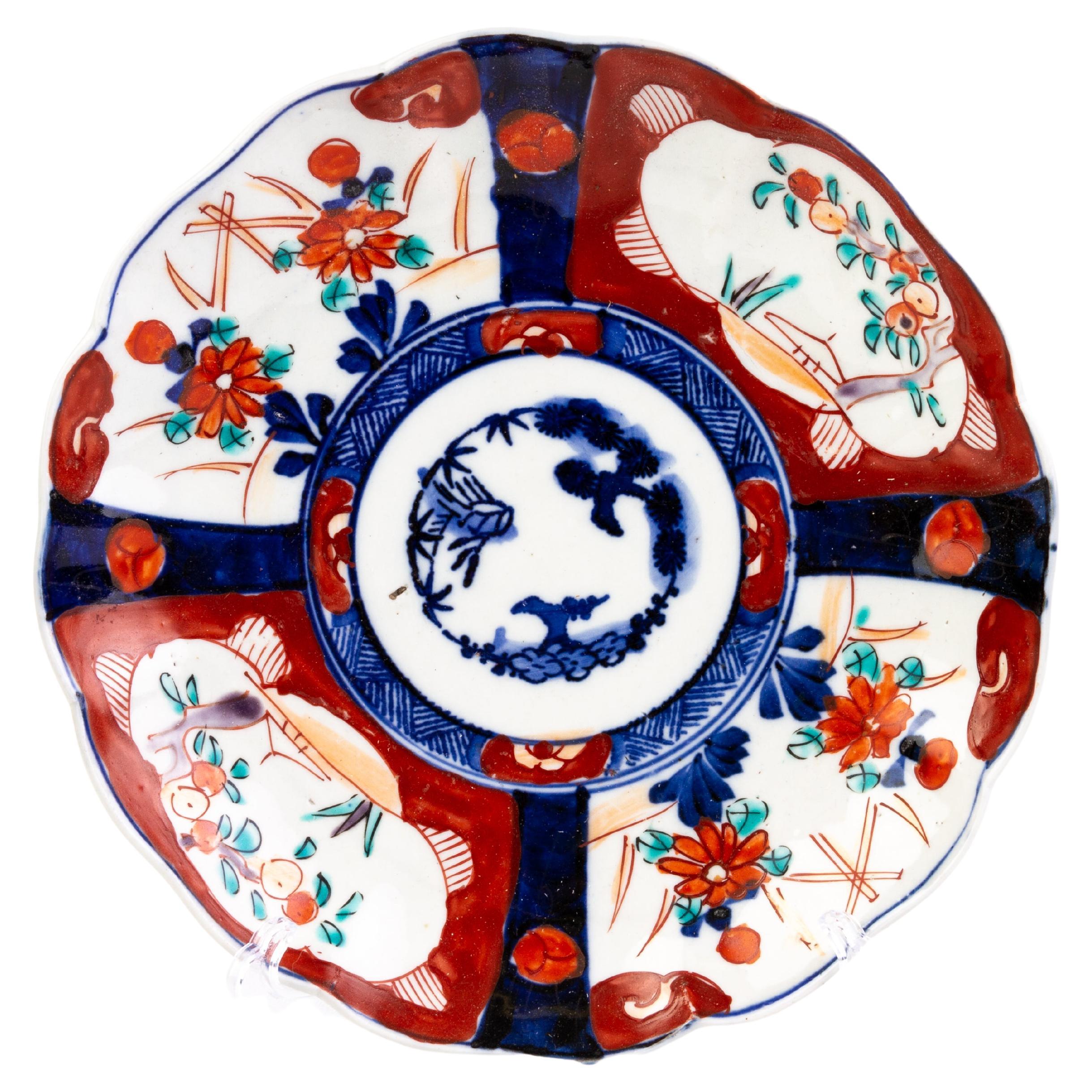Japanese Imari Fine Hand-Painted Porcelain Plate Meiji 19th Century