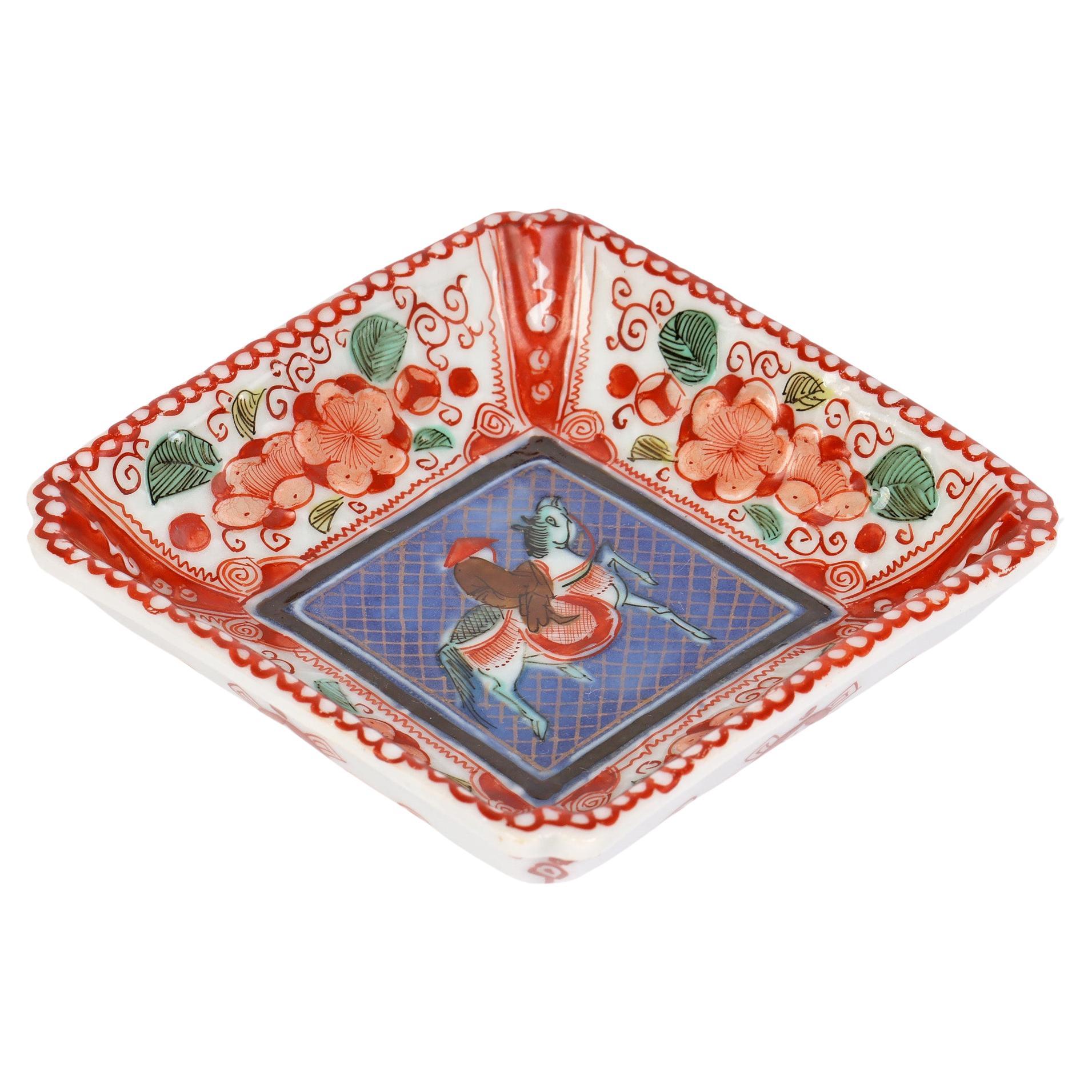 Japanese Imari Hand Painted Porcelain Pin Dish