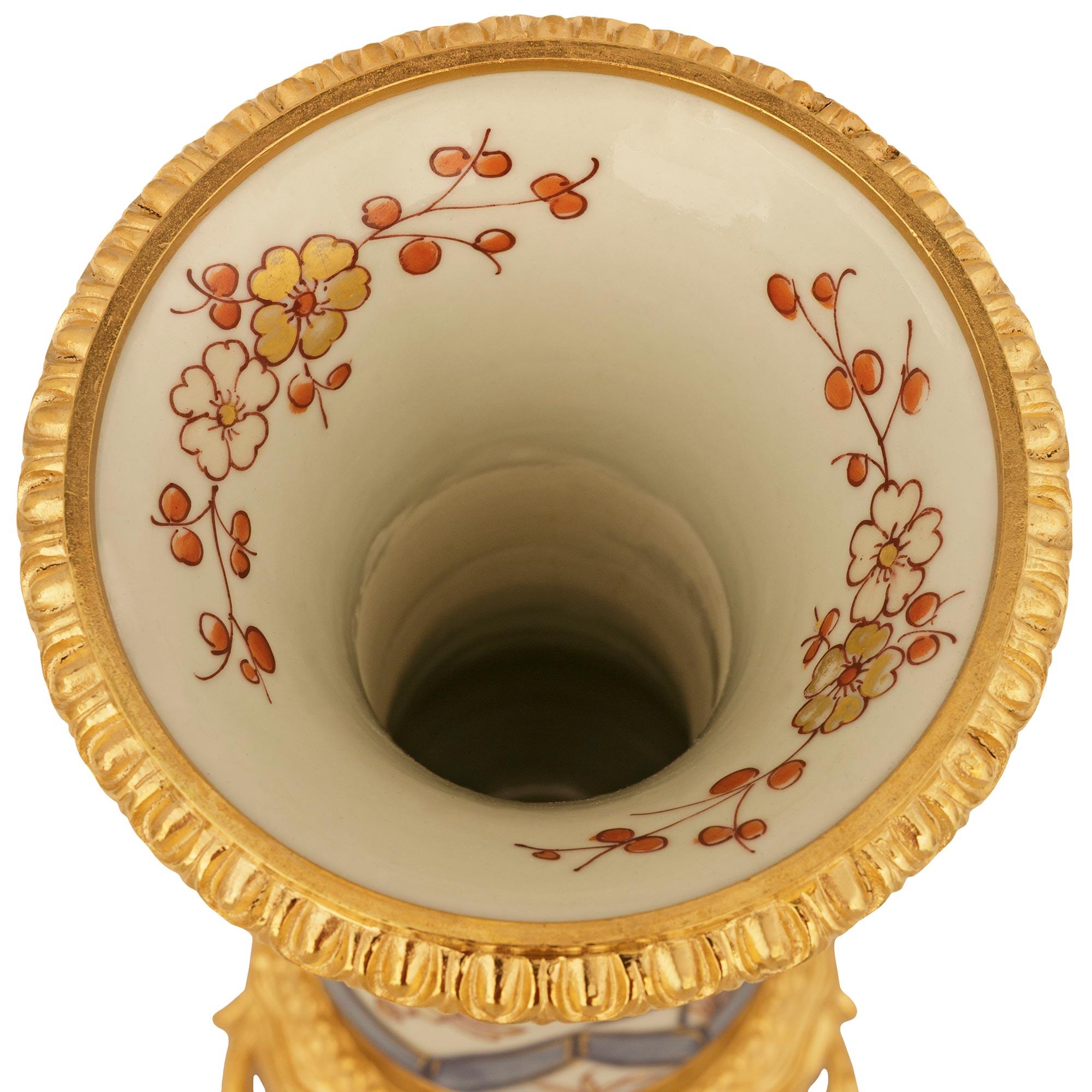 Japanese Imari Porcelain and French Louis XV st. Ormolu mounted vases For Sale 6