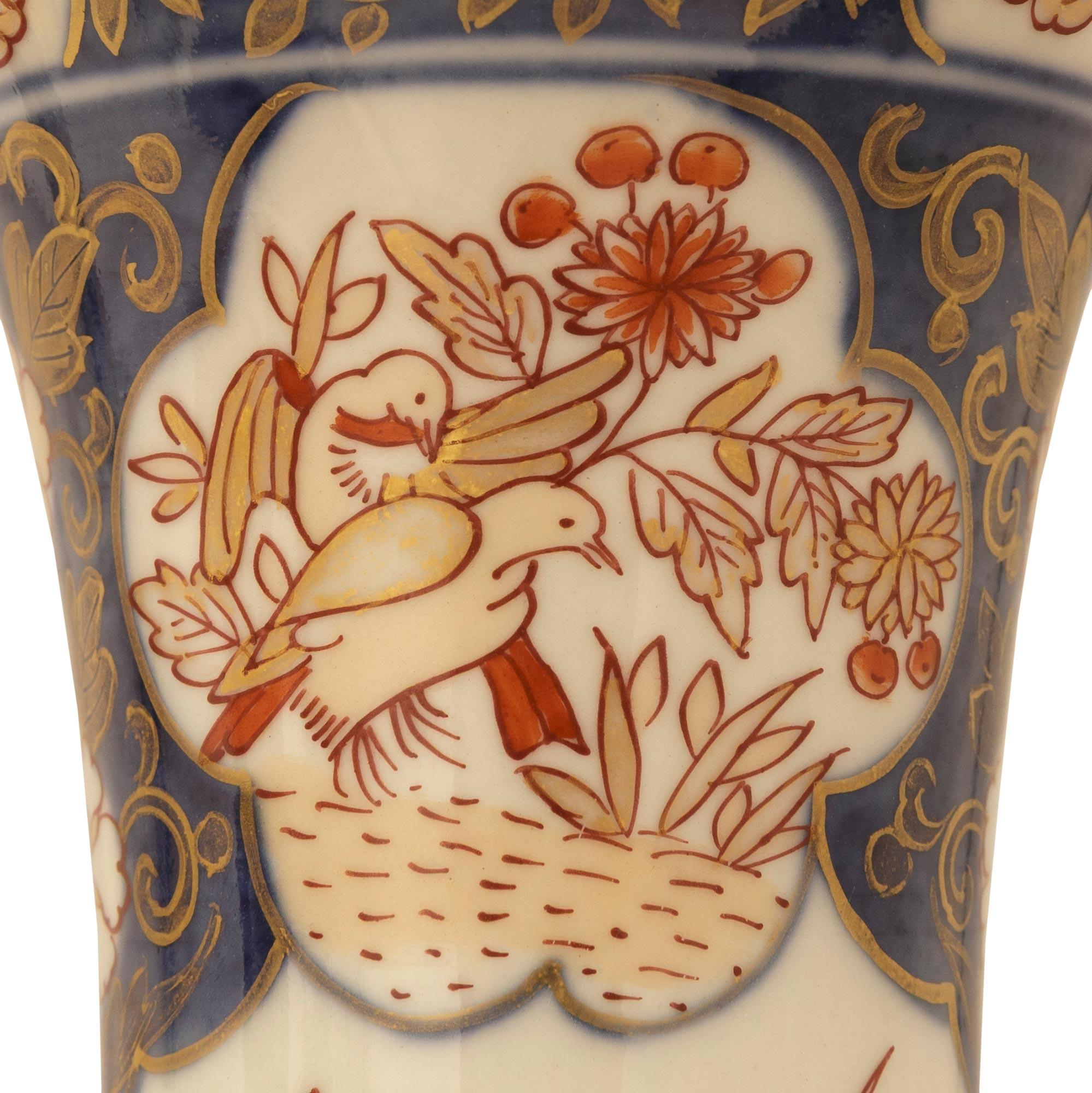 Japanese Imari Porcelain and French Louis XV st. Ormolu mounted vases For Sale 1