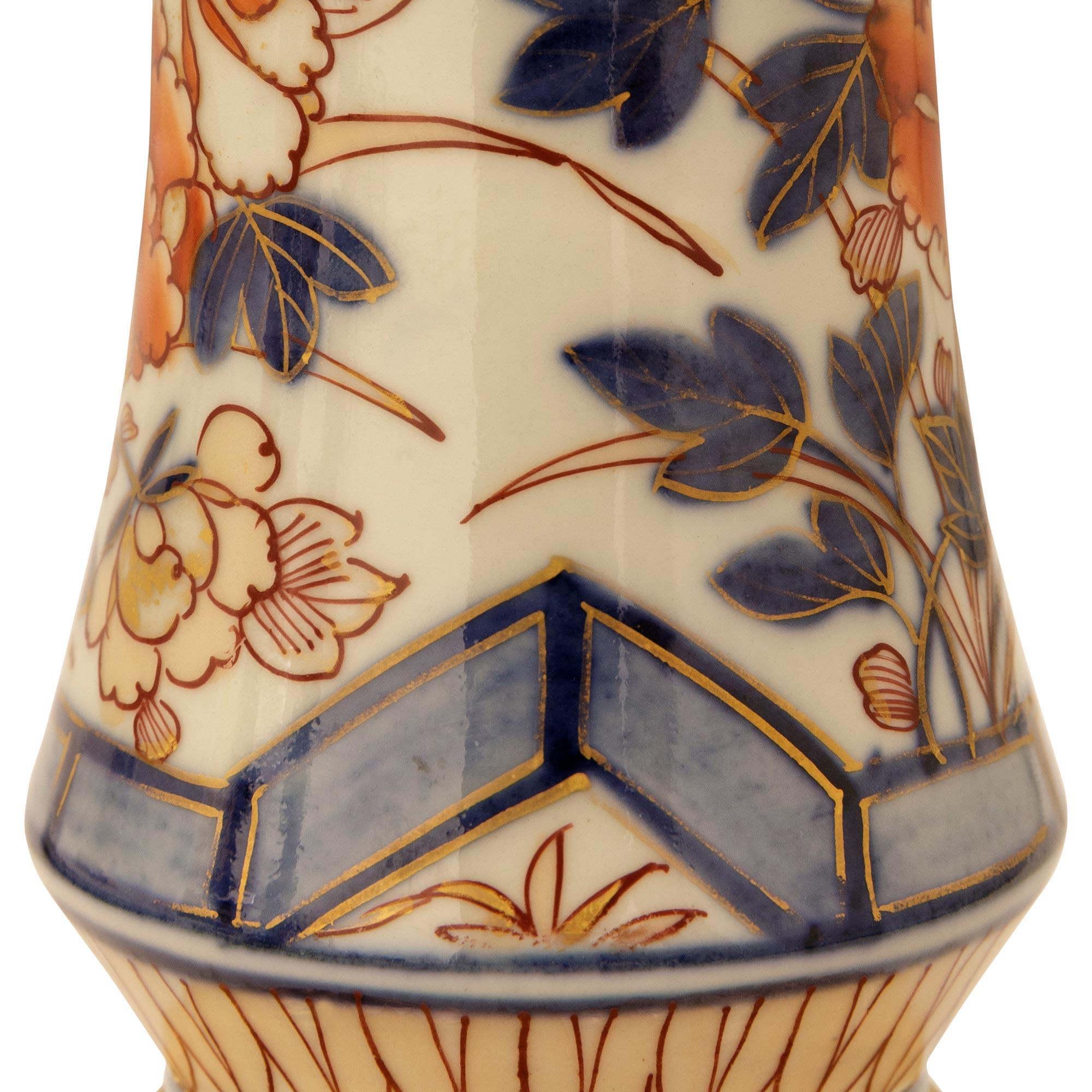 Japanese Imari Porcelain and French Louis XV st. Ormolu mounted vases For Sale 4