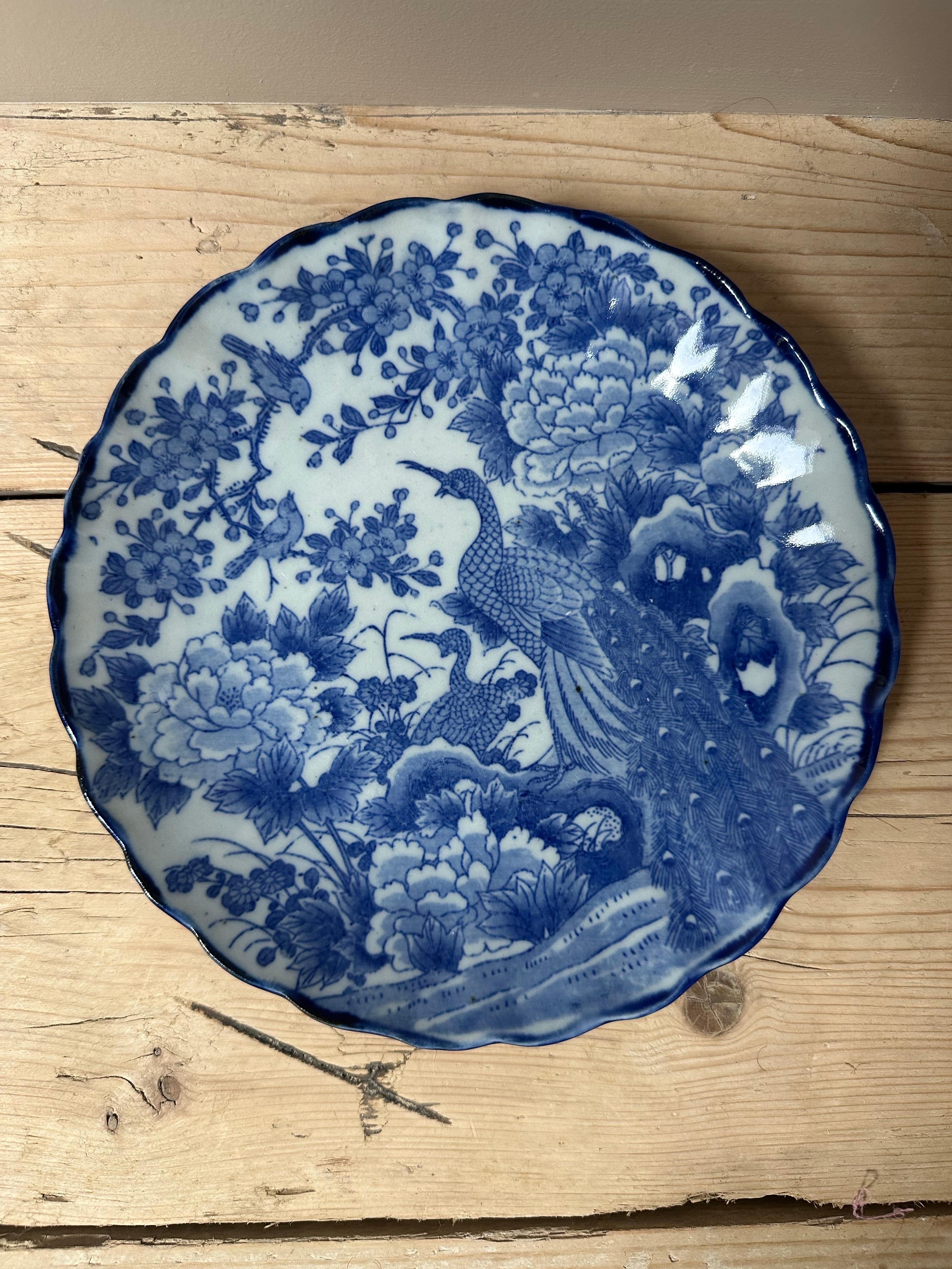 Japanese Imari Porcelain, Blue & White Plate, Meiji Era, (1868-1912) For Sale 4