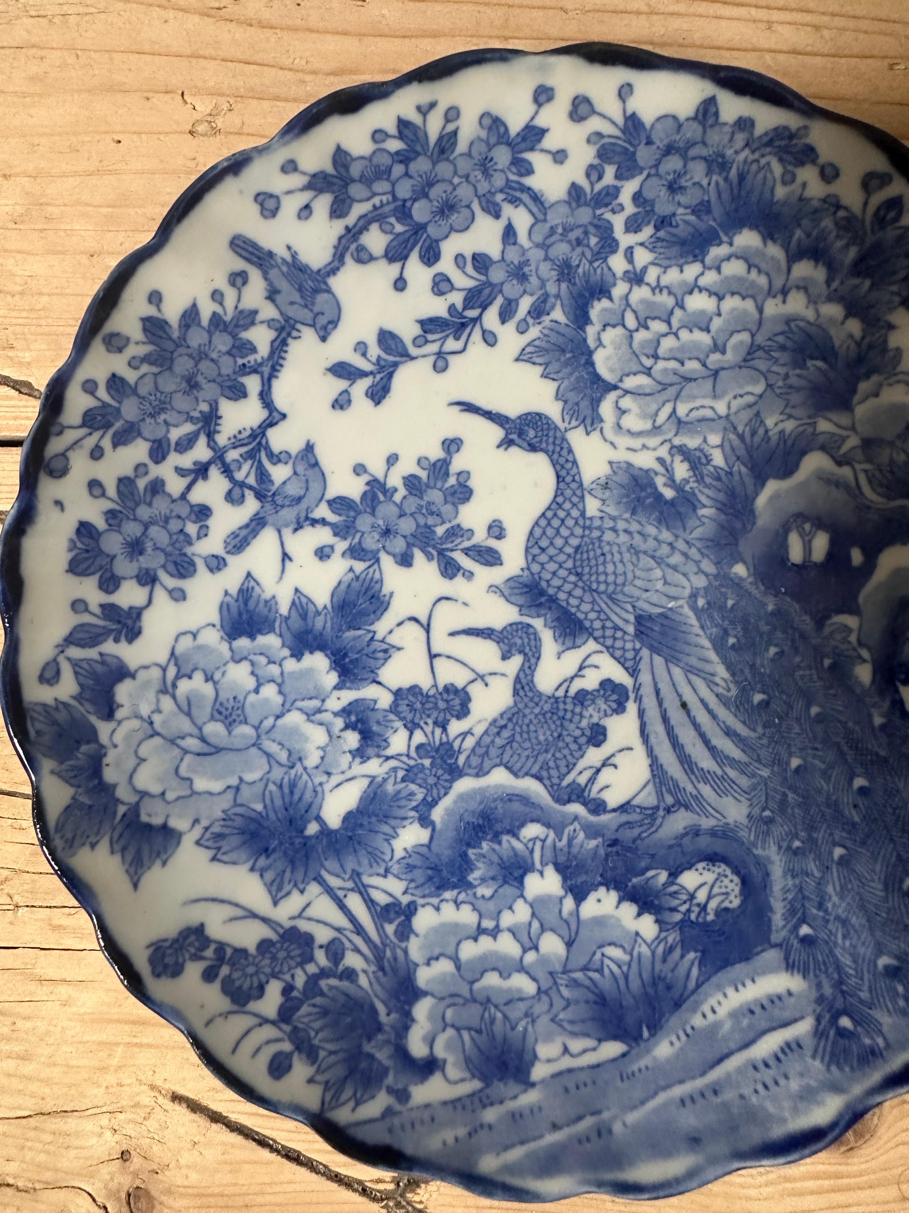Japanese Imari Porcelain, Blue & White Plate, Meiji Era, (1868-1912) For Sale 1