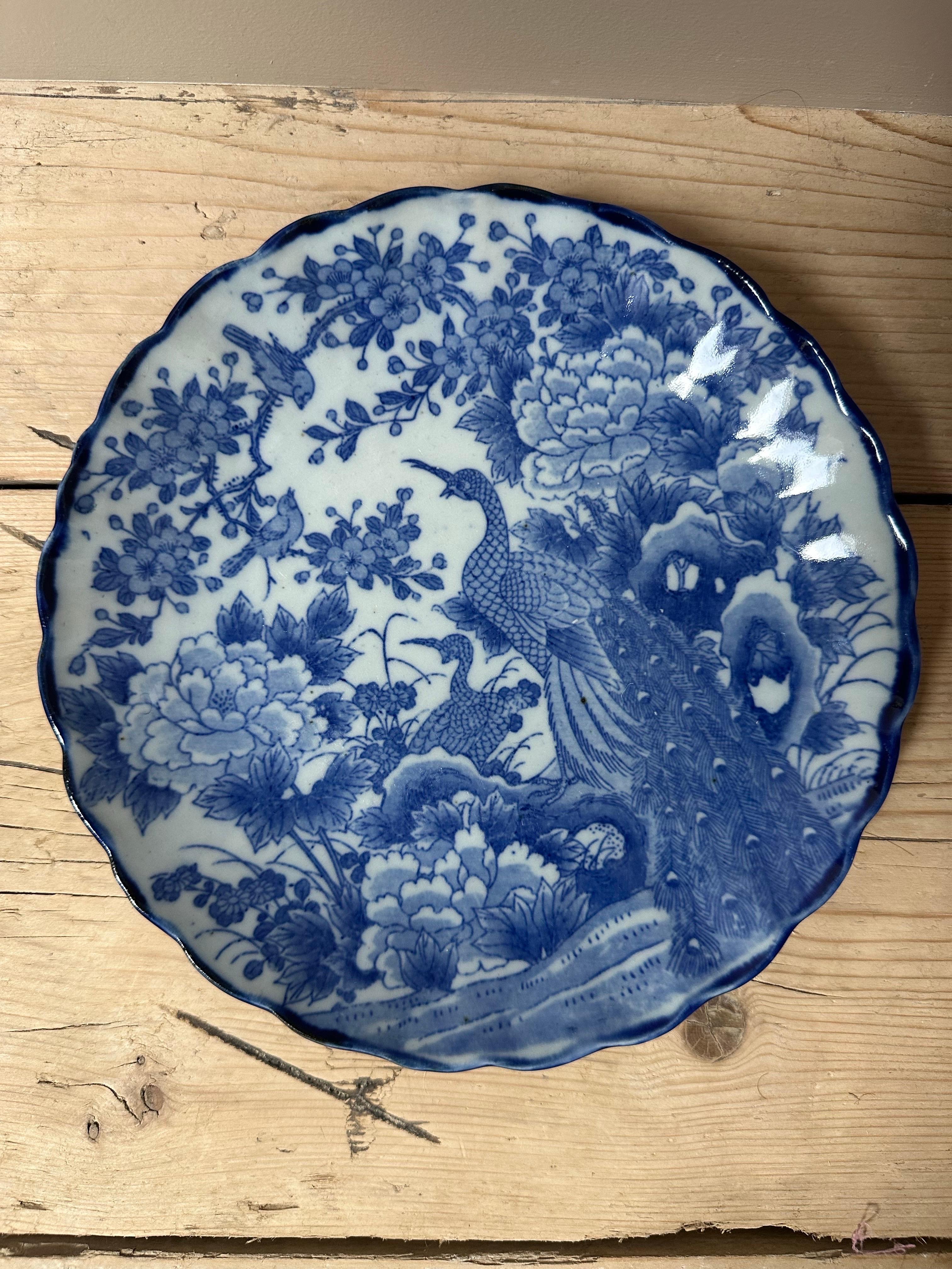 Japanese Imari Porcelain, Blue & White Plate, Meiji Era, (1868-1912) For Sale 2
