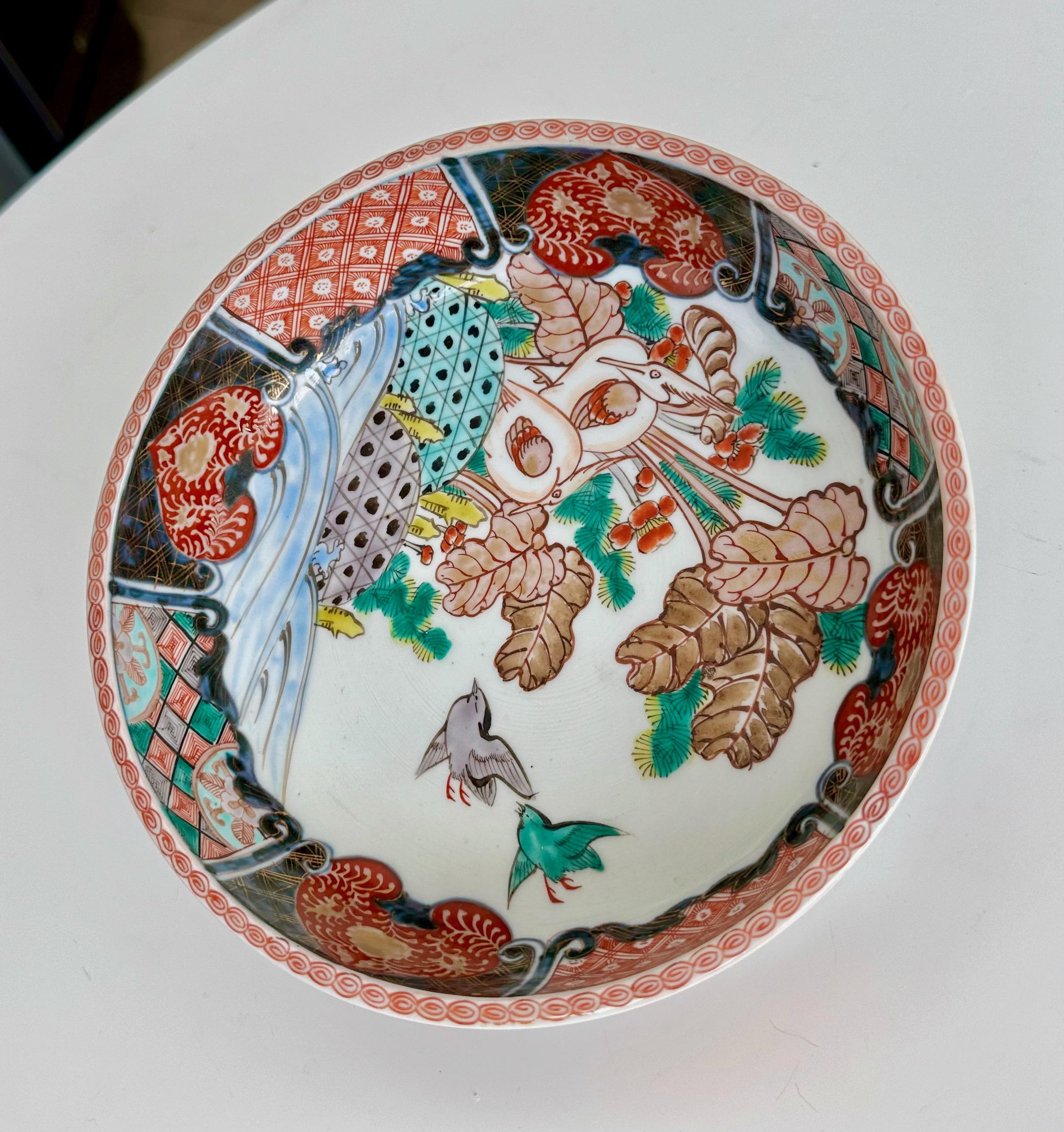 Japanese Imari Porcelain Bowl For Sale 2