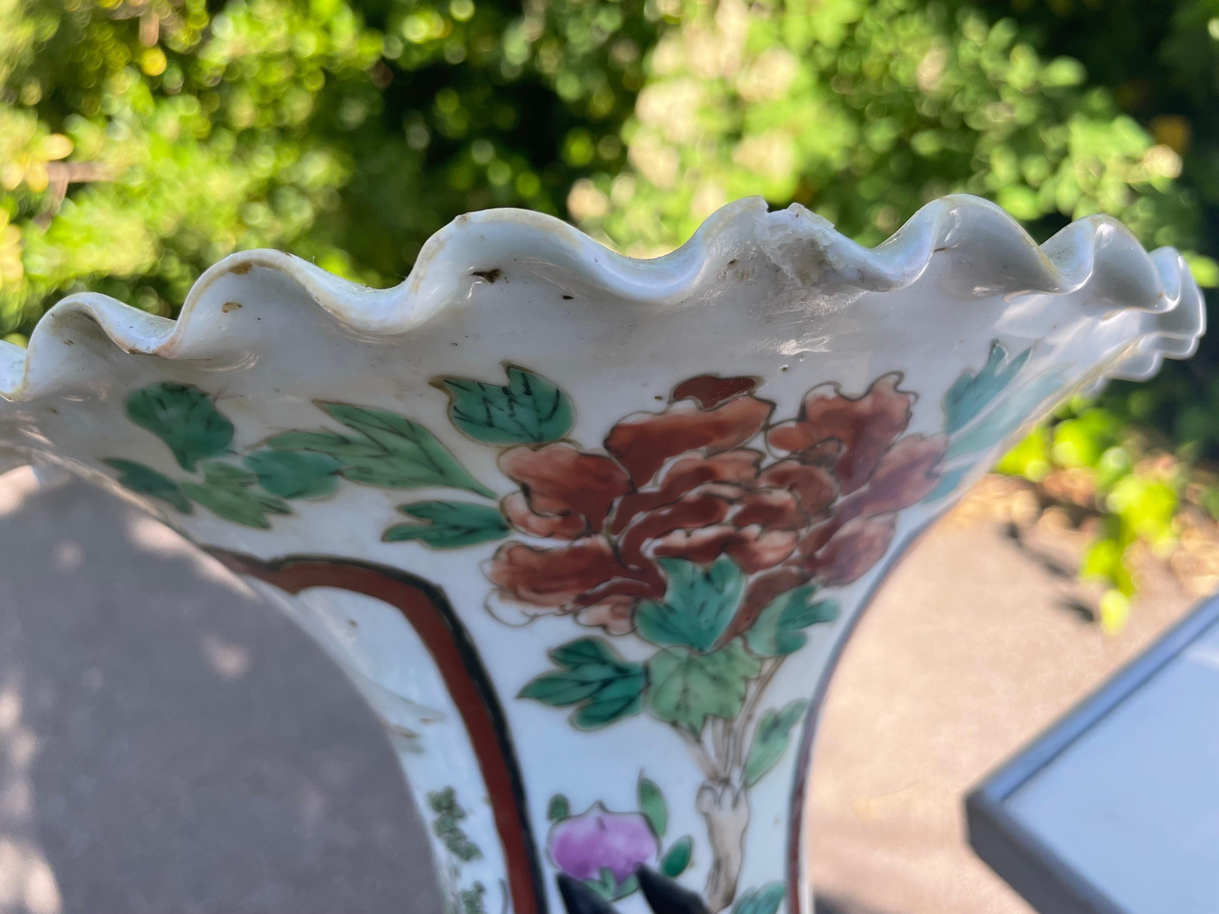 Vaso da terra a collo di tromba in Imari Porcelain giapponese, 1930, Samourai in vendita 2