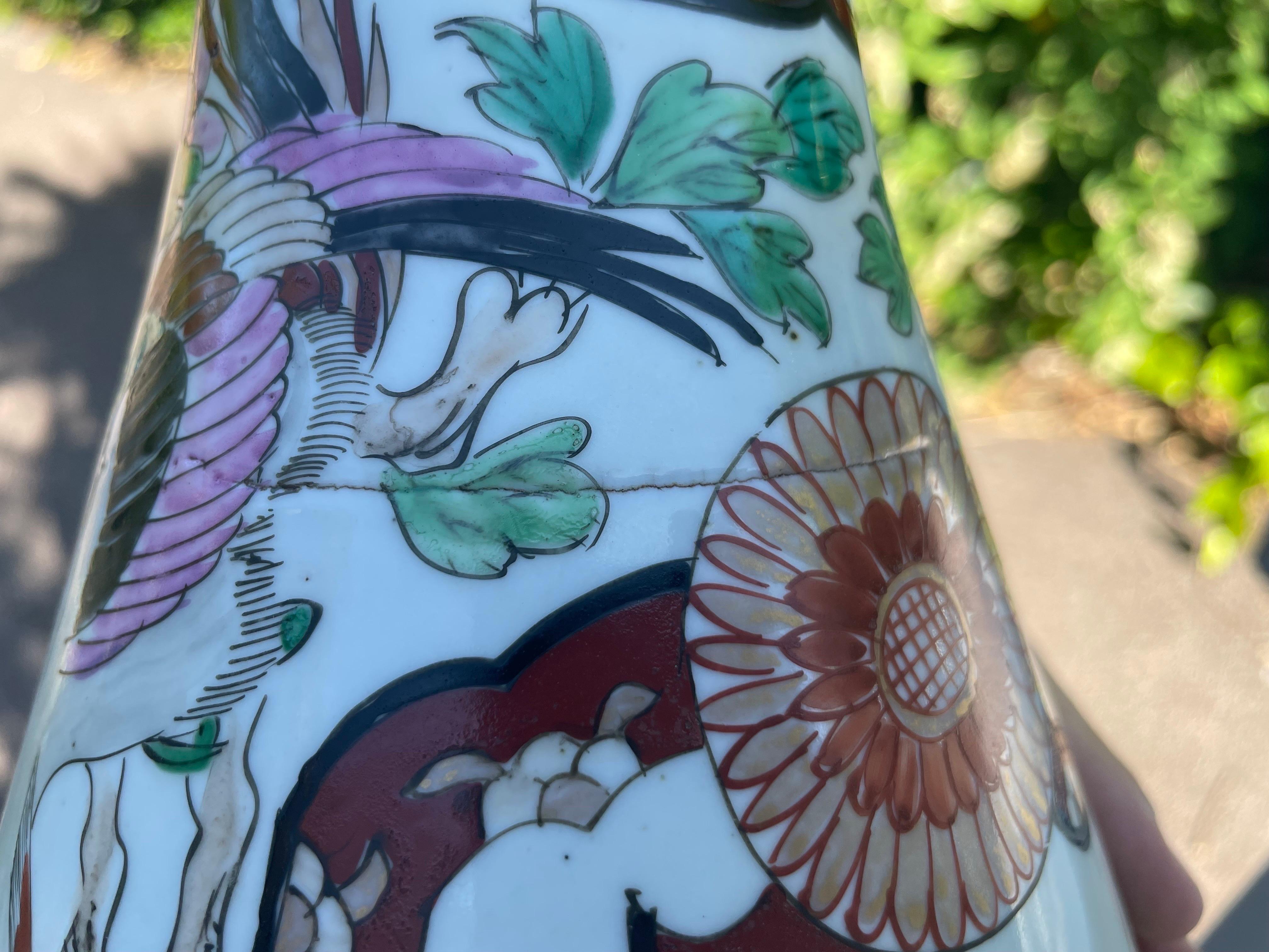 Vaso da terra a collo di tromba in Imari Porcelain giapponese, 1930, Samourai in vendita 3