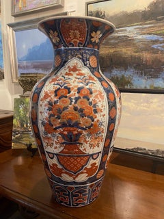 Tall Japanese Imari Temple Jar with all-over Floral Design, 19th Century