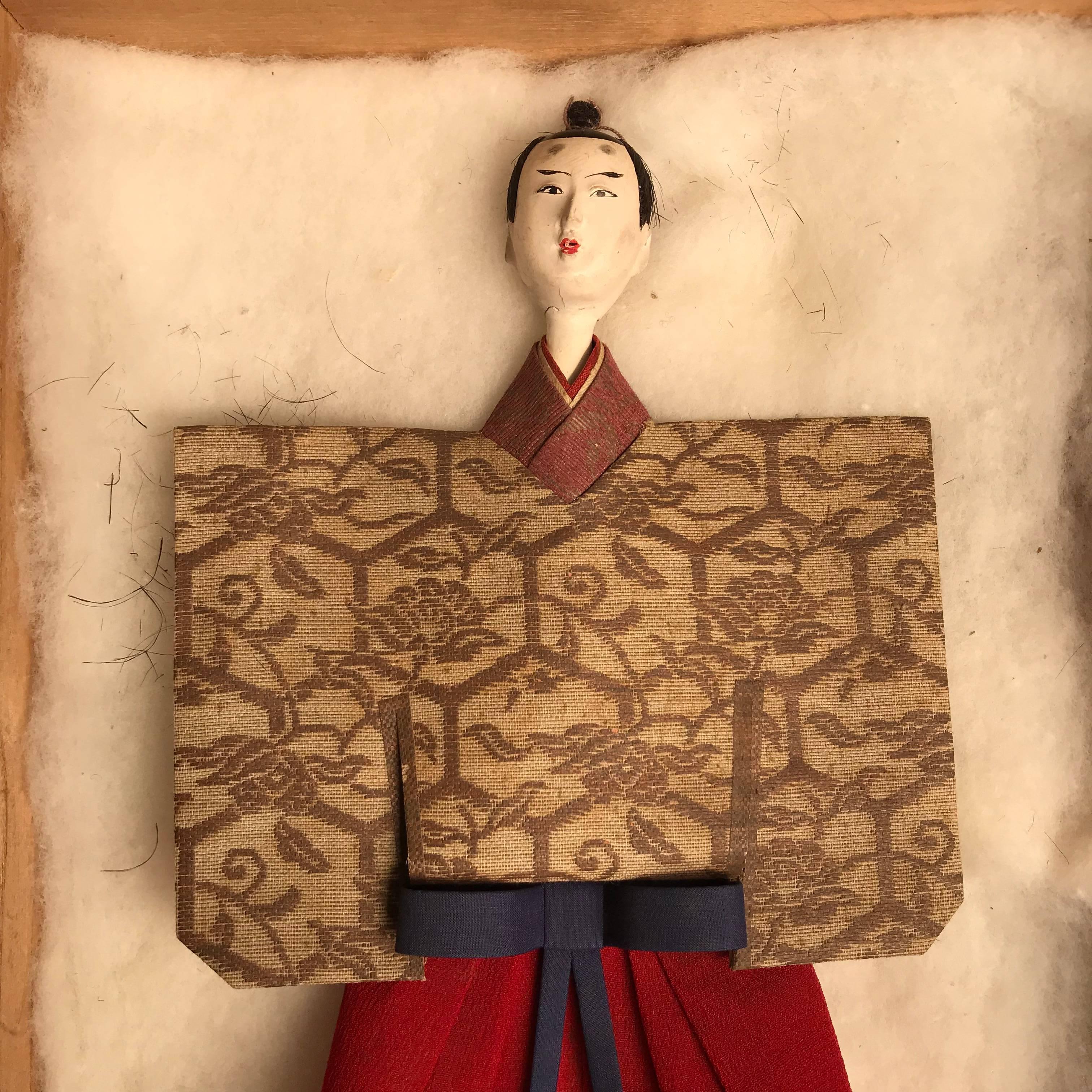 19th Century Japanese Imperial Pair Dolls 1840 For Sale