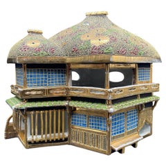 Japanese Imperial Satsuma Porcelain Palace House Box, Meiji Period (1868–1912)