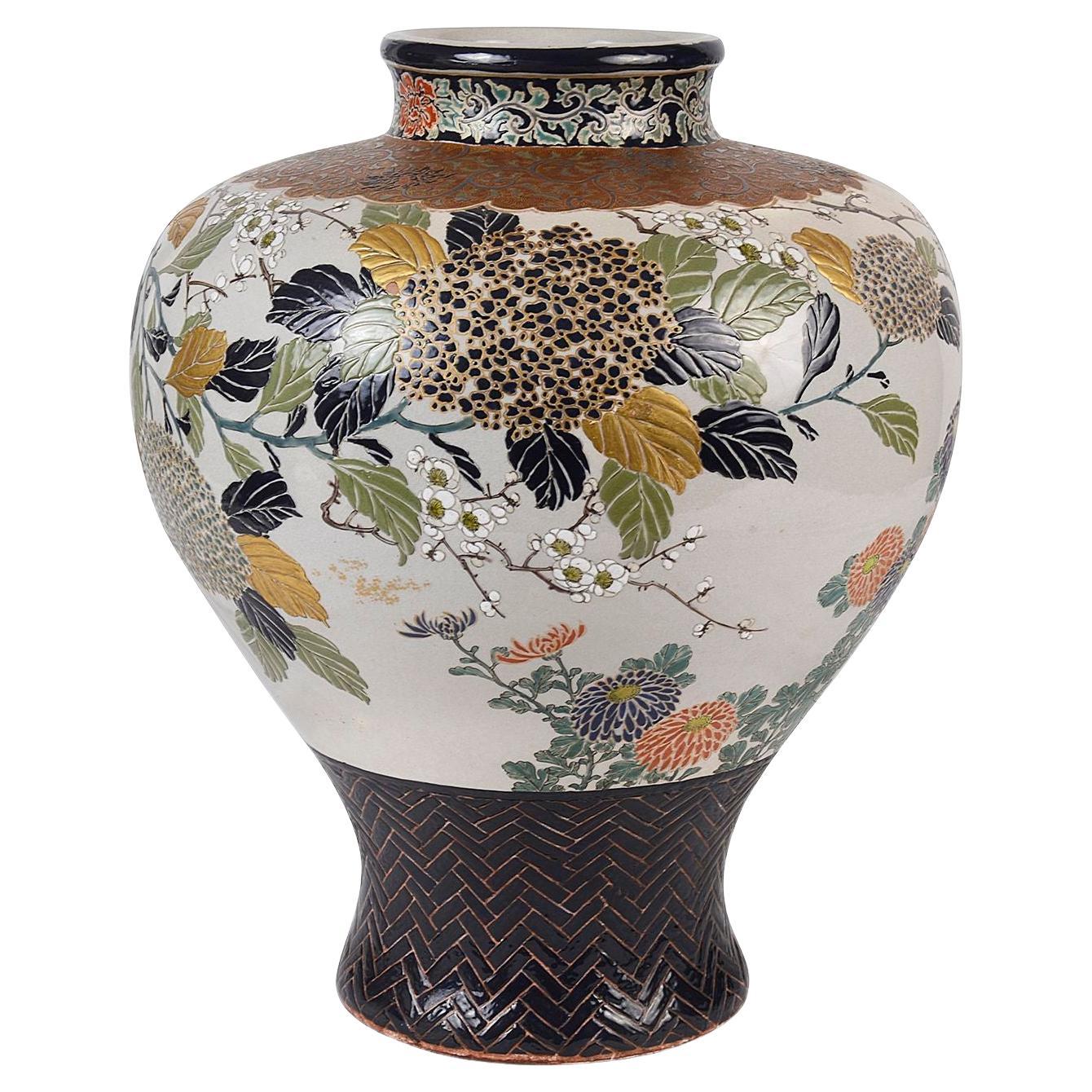 Japanische kaiserliche Satsuma-Vase, um 1900