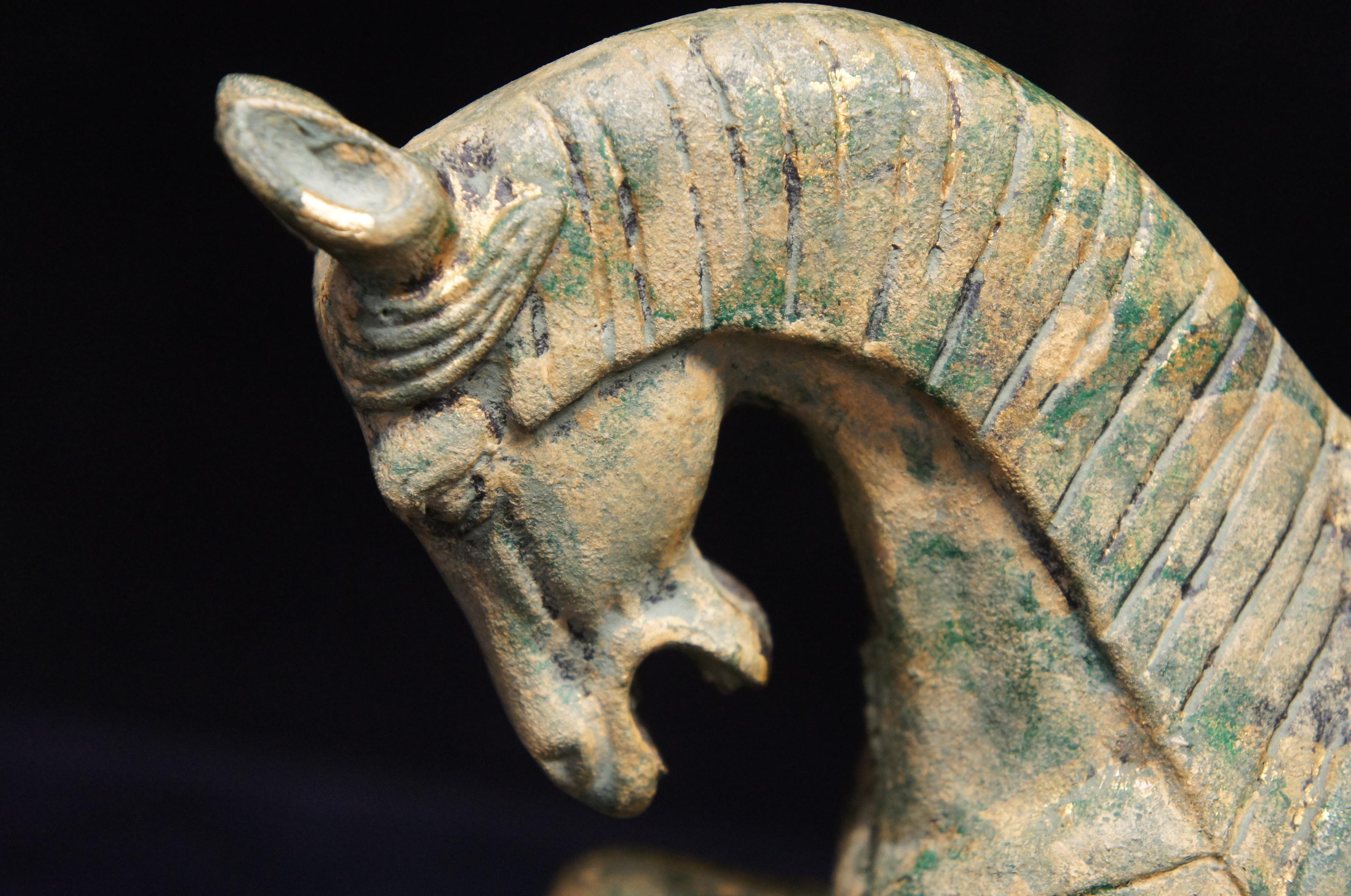 Japanese Imperial Tang Dynasty Style Cast Bronze Horse Figure Statue Sculpture 6