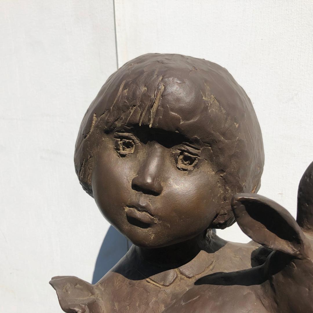 Bronze Grand bronze japonais important  Girl Of Wonderland en vente