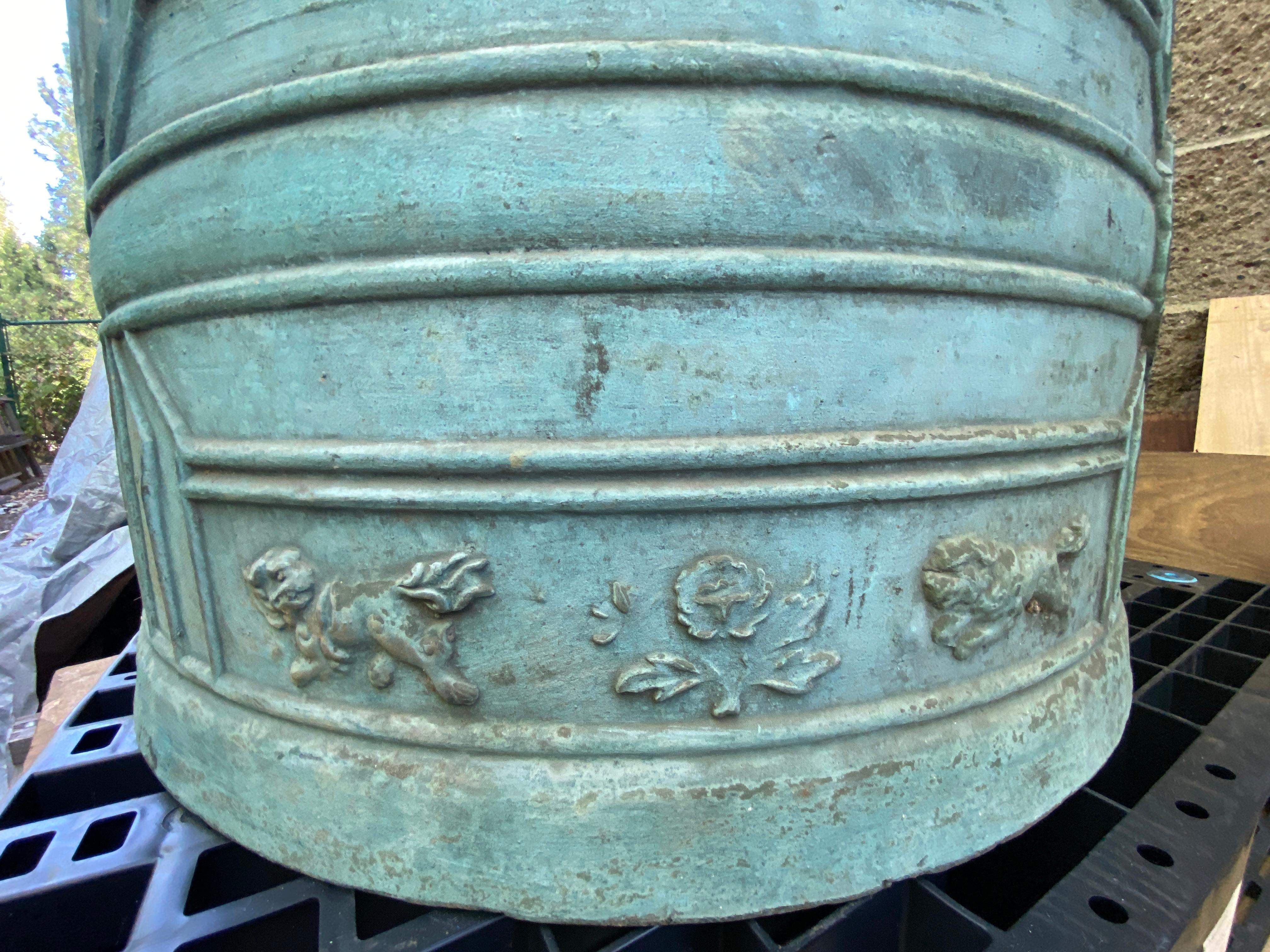 Japanese Giant  World Peace   Blue Bronze Bell 1949 2