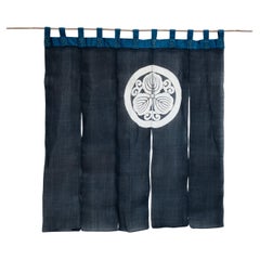 Japanese Indigo Dyed Noren, Curtain, Japan, Edo period