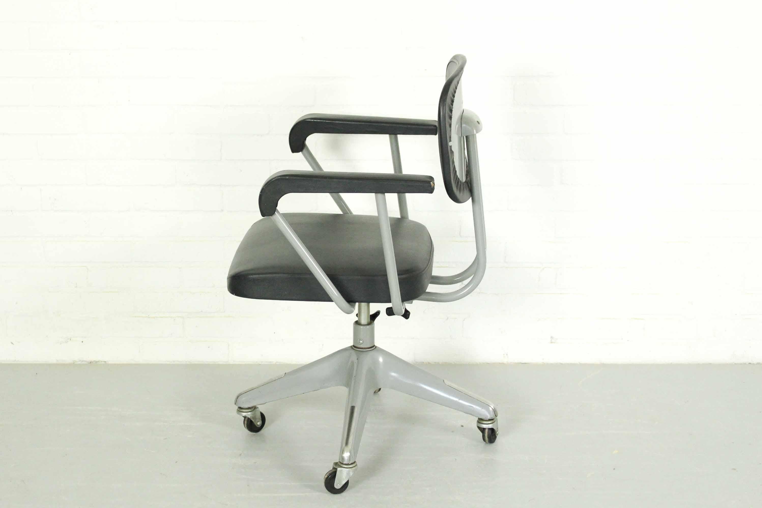 20th Century Japanese Industrial Office Desk Chair by Takashi Okamura, 1950s