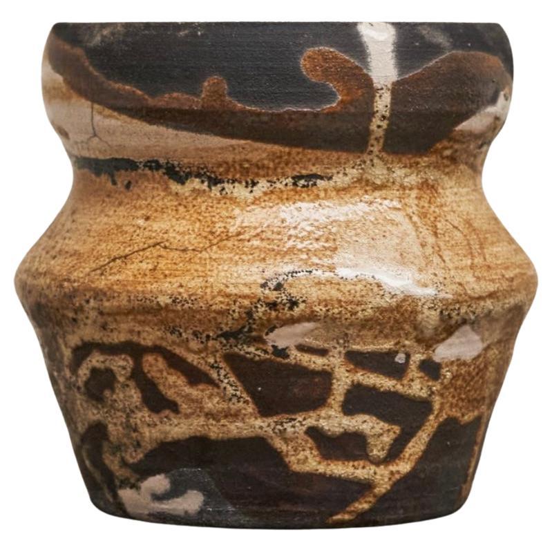 Japanese Influenced Drip Glaze Studio Pottery Vase 1960s