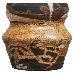 Japanese Influenced Drip Glaze Studio Pottery Vase 1960s
