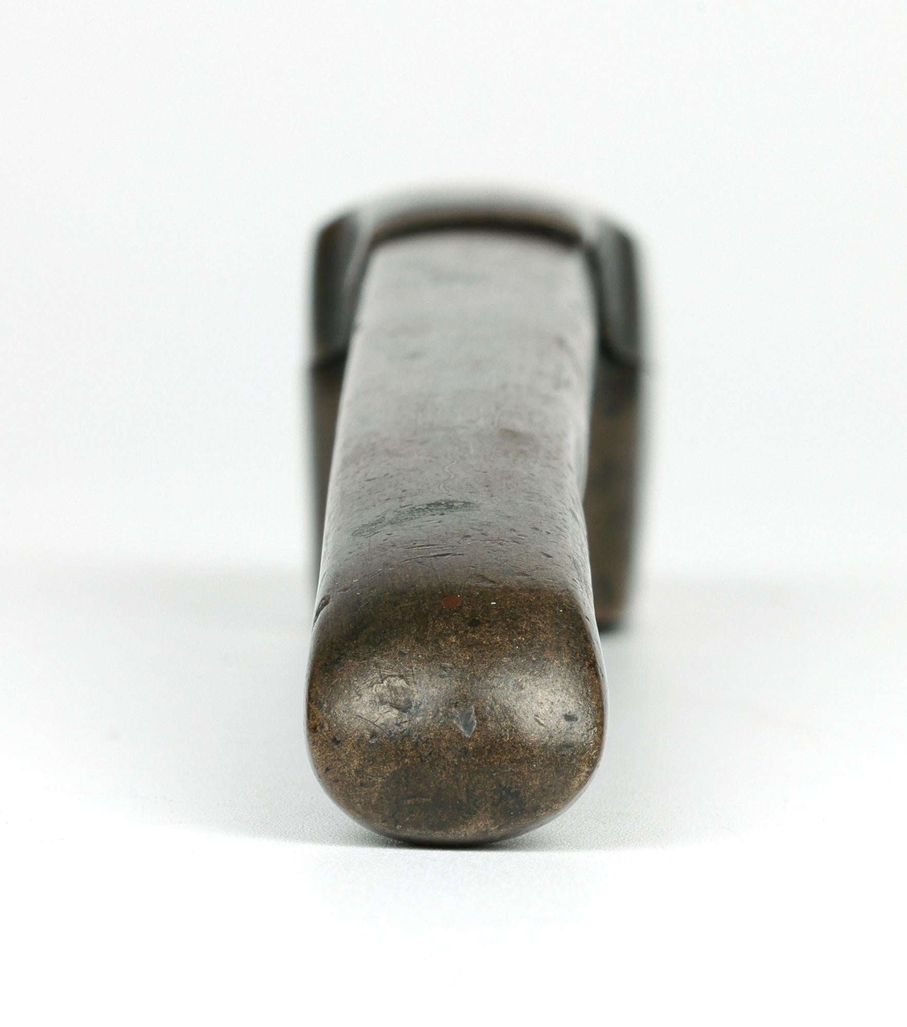 Japanese Inlaid Bronze Yatate Scholars Travelling Inkwell For Sale 8