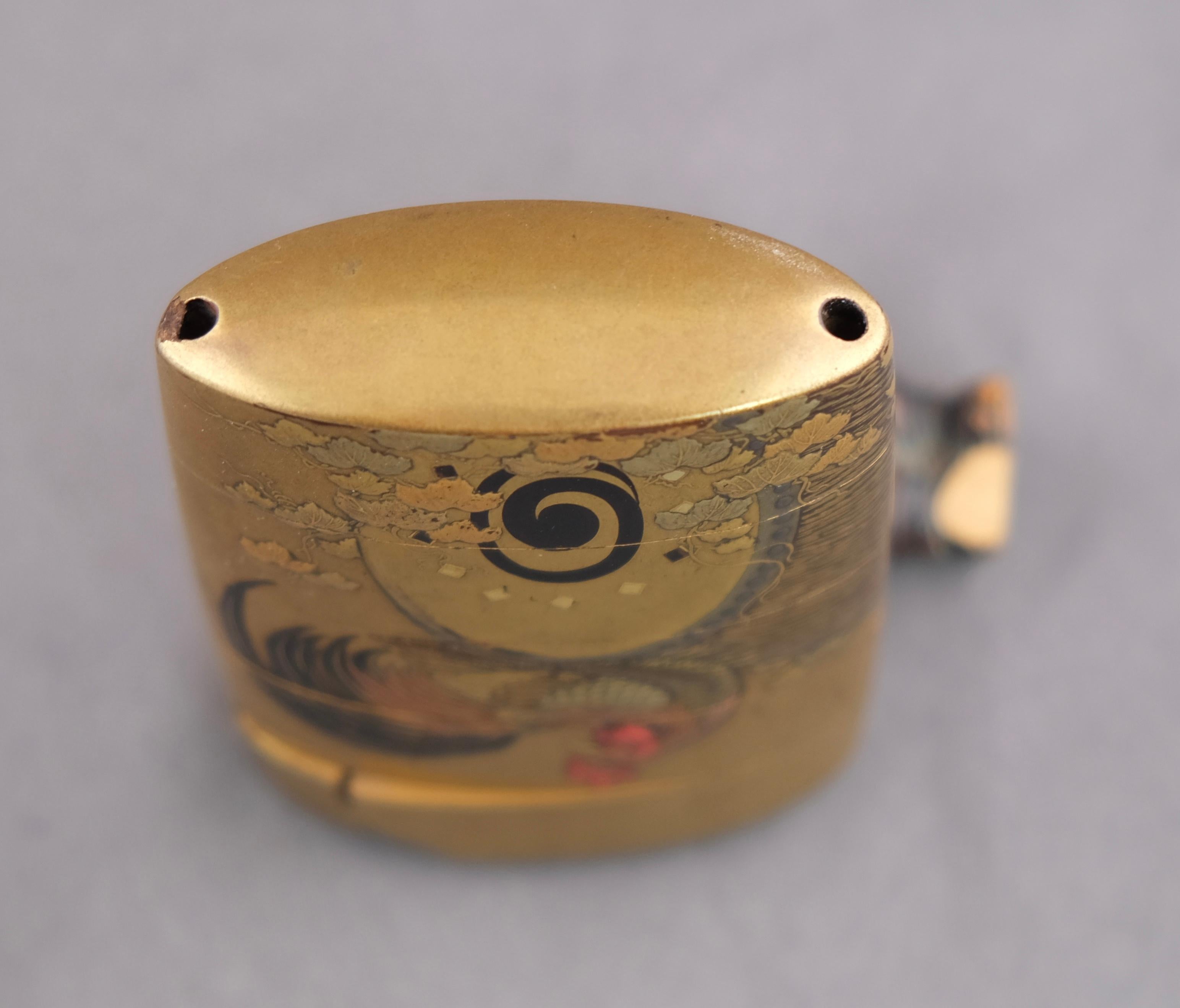 19th Century Japanese Inro with Netsuke, Late 19th C For Sale