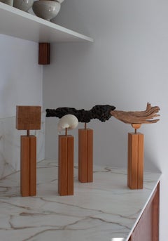 Japanese inspired 4 natural Object sculptures nautiucal and forest material.