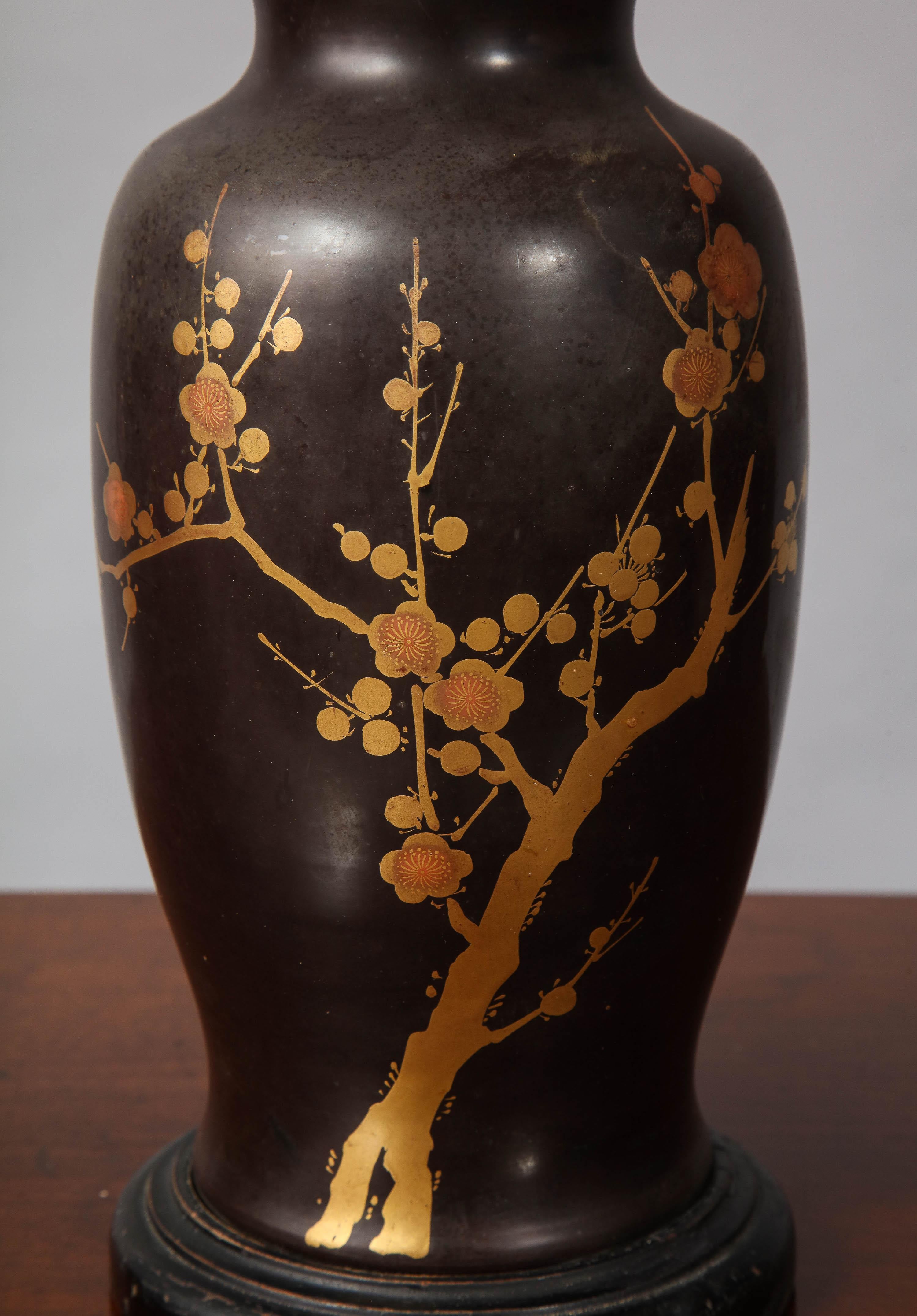 Japanese Inspired Bronze Lamp For Sale 3