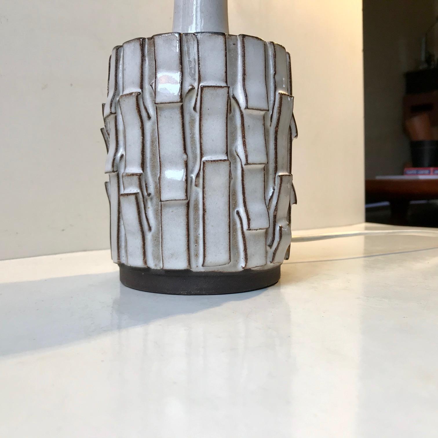 Danish Japanese Inspired Ceramic Table Lamp by Preben H. Gottschalk-Olsen, 1970s For Sale