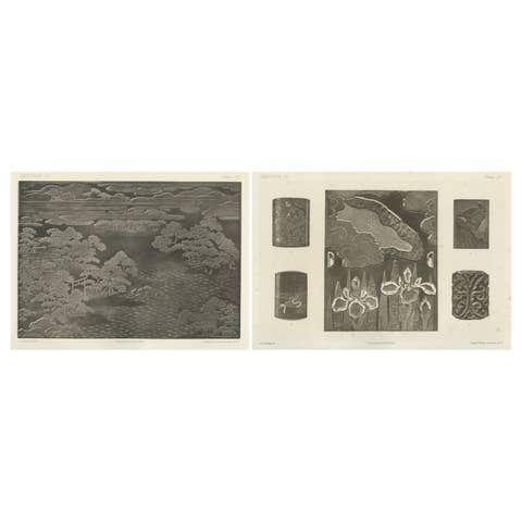 Japanese-Inspired Heliogravure Prints by G. A. Audsley, Paris, c. 1880