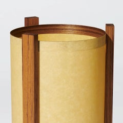 Japanese inspired mid-century "Golden Sand" Teak Table Lamp