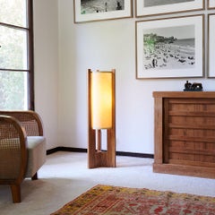 Japanese inspired mid-century Teak Floor Lamp