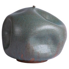 Vase d'inspiration japonaise Wabi Sabi en céramique Hand Made, Sculpture en céramique