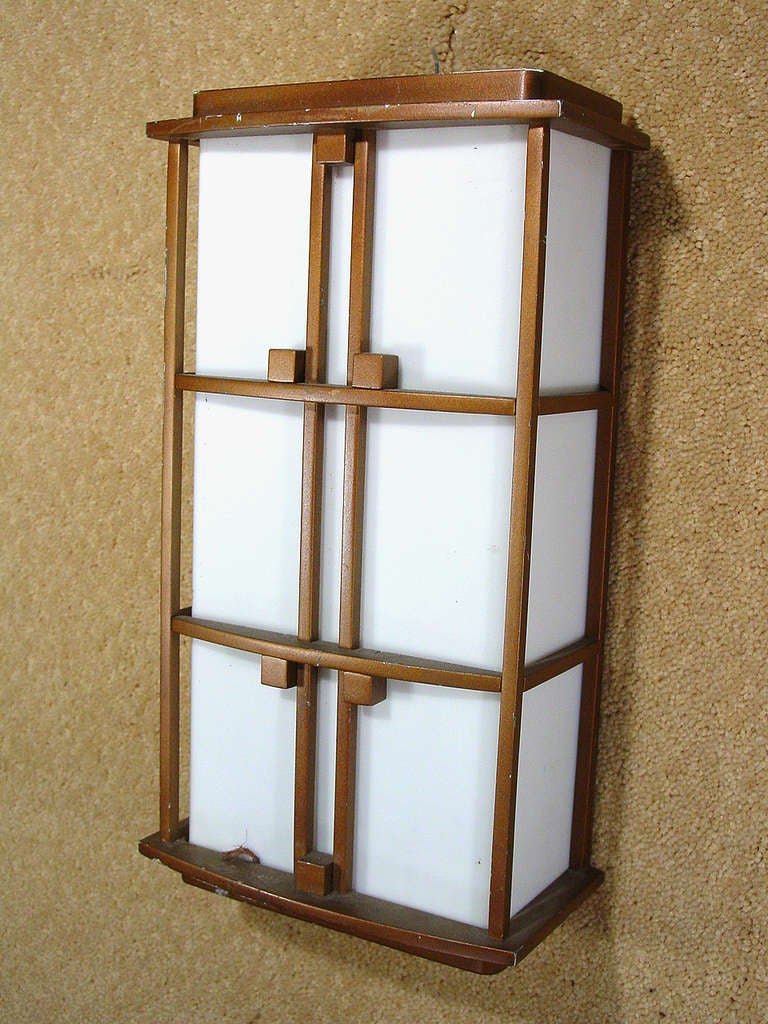 Japanese Inspired Wall Sconce at 1stDibs