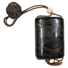Japanese into with netsuke, late 19th c