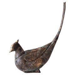 Japanese Iron Abstract Bird Incense Burner