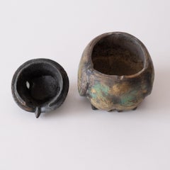 Japanese Iron Abstract Owl Incense Burner