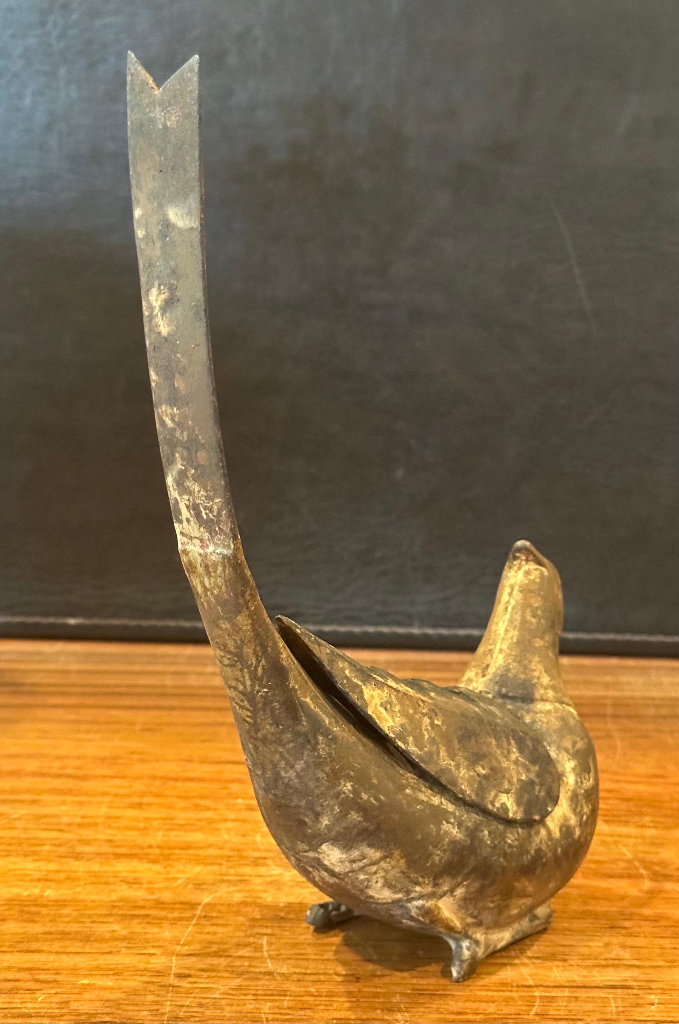 Japanese Iron Bird Incense Burner For Sale 5
