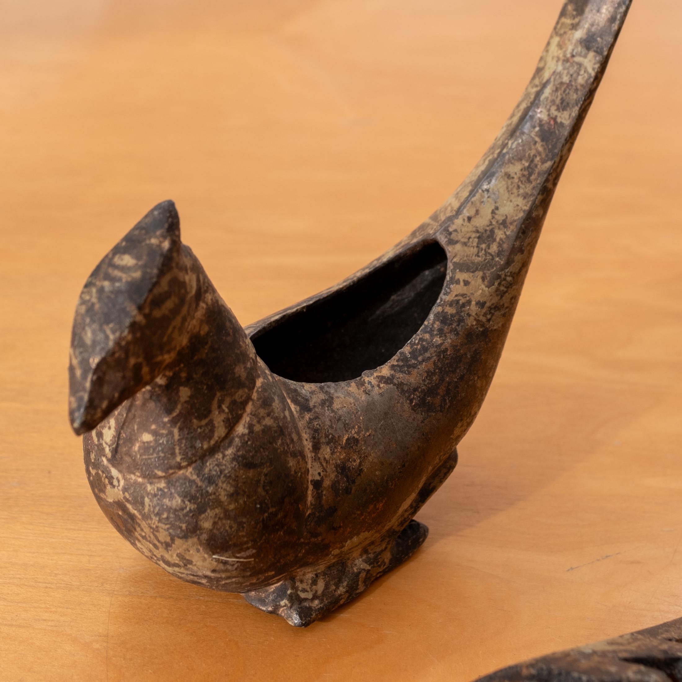 Japanese Iron Bird Incense Burner For Sale 5