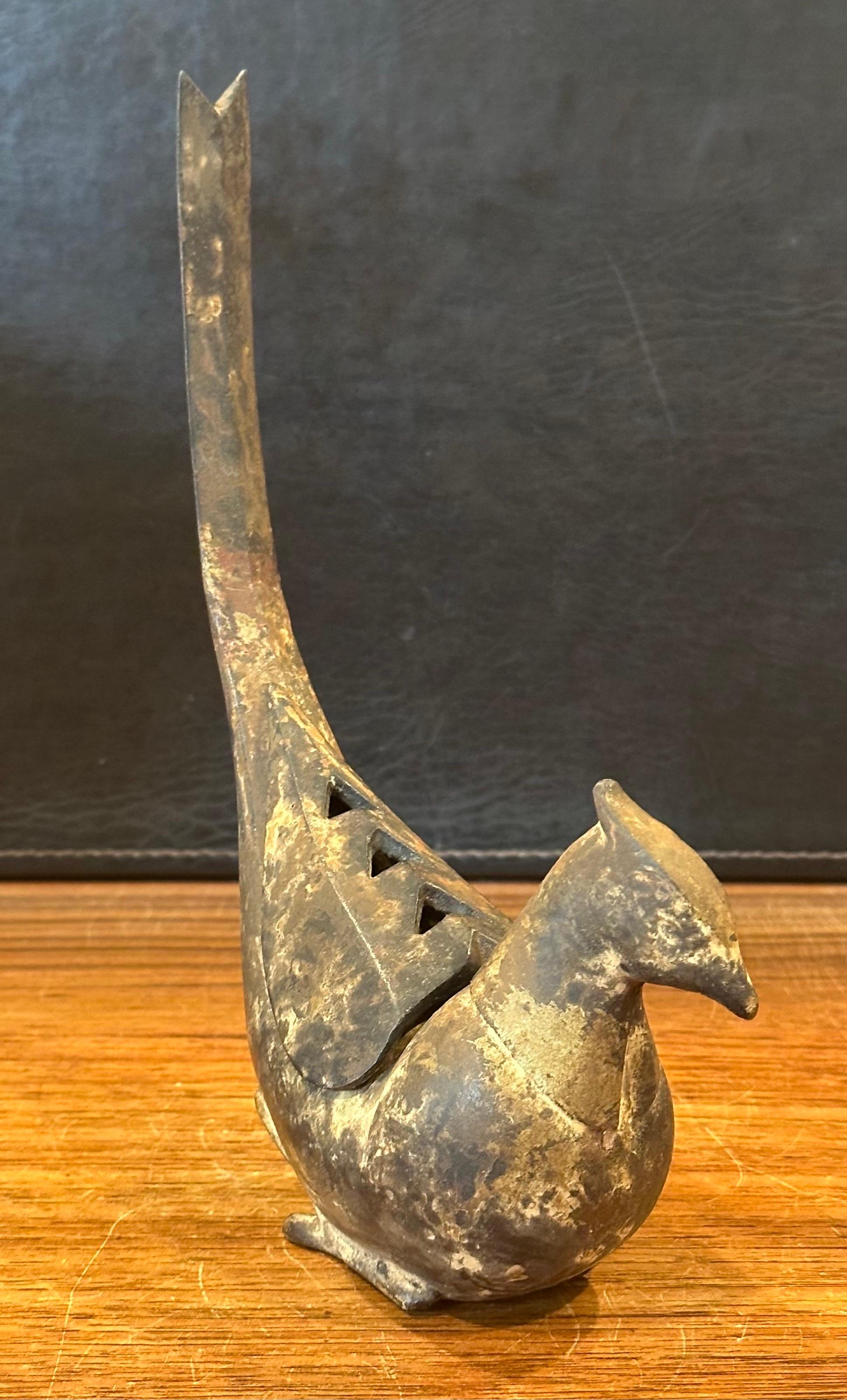 Japanese Iron Bird Incense Burner For Sale 7