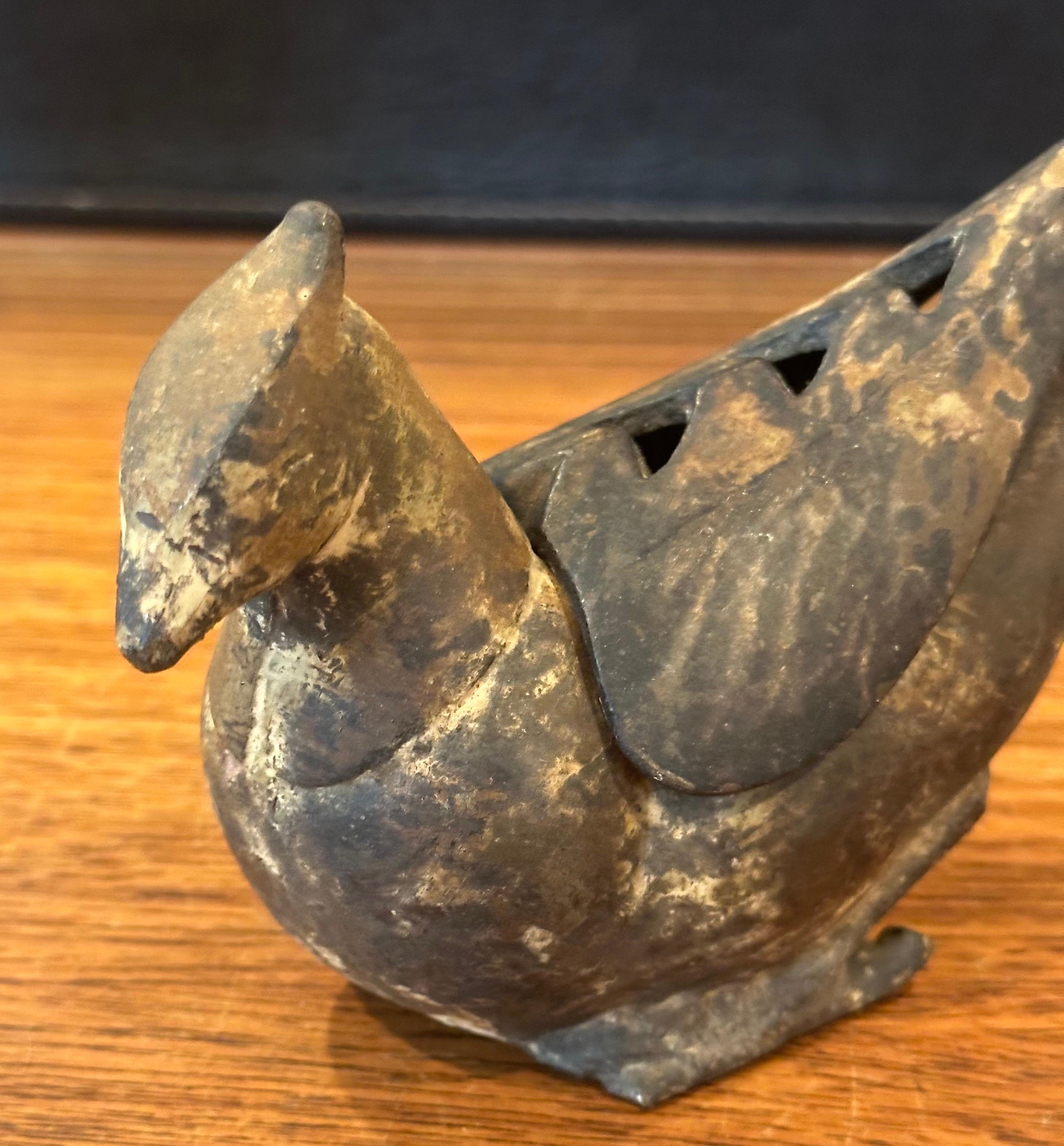 Japanese Iron Bird Incense Burner For Sale 8