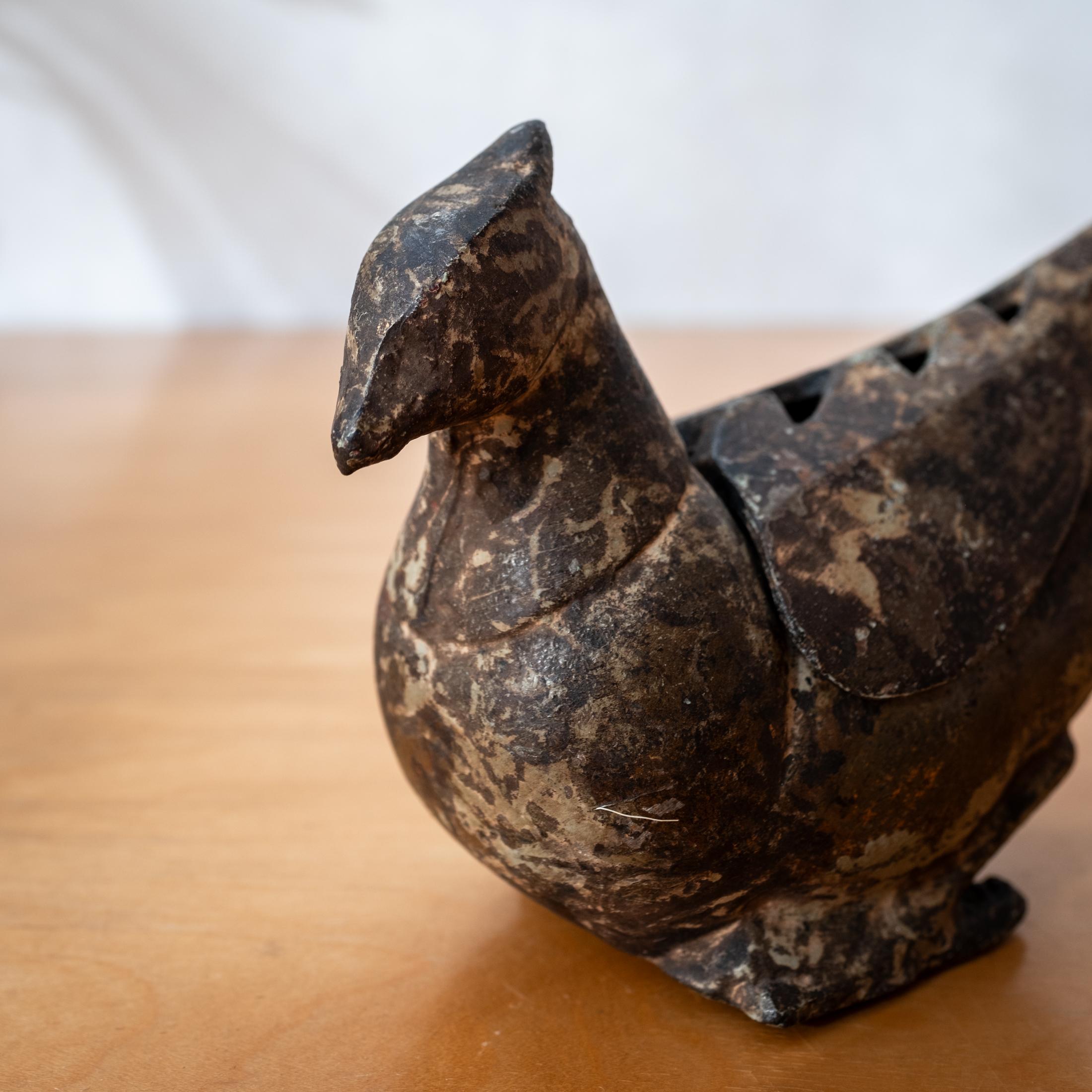 Mid-20th Century Japanese Iron Bird Incense Burner For Sale