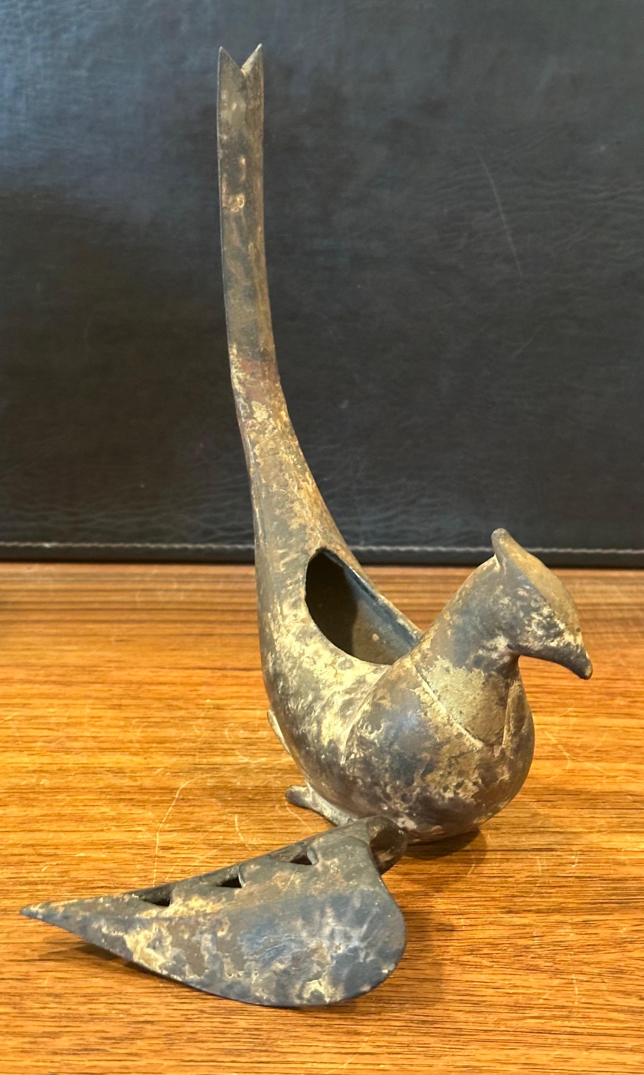 Japanese Iron Bird Incense Burner For Sale 1