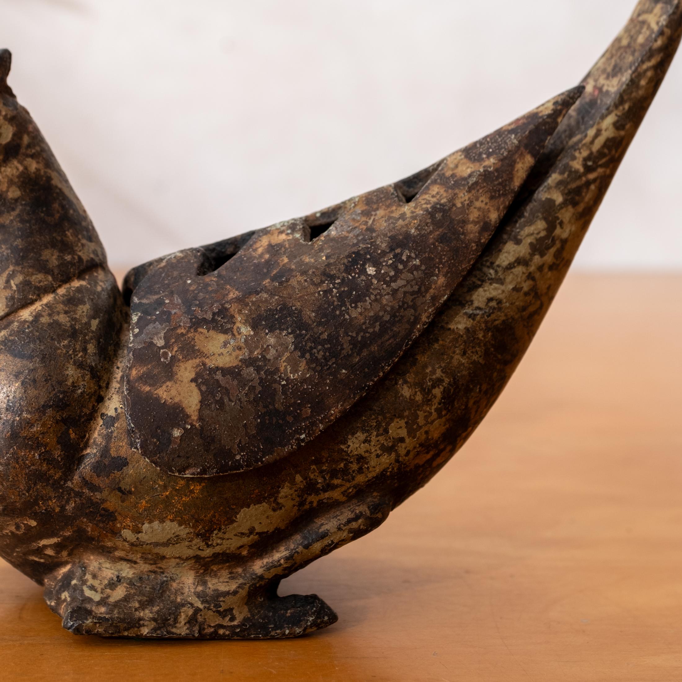 Japanese Iron Bird Incense Burner For Sale 1