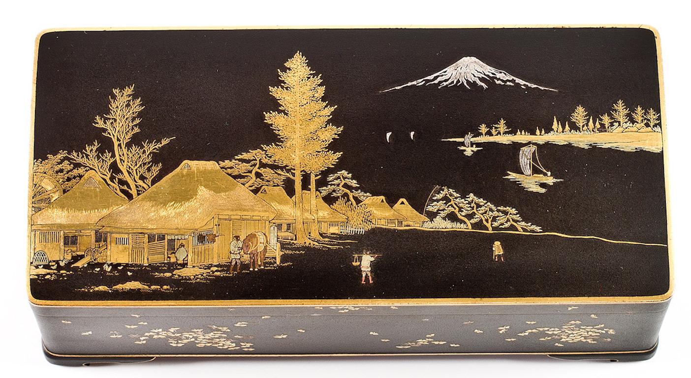 Metal Japanese Iron Box by the Komai Company of Kyoto