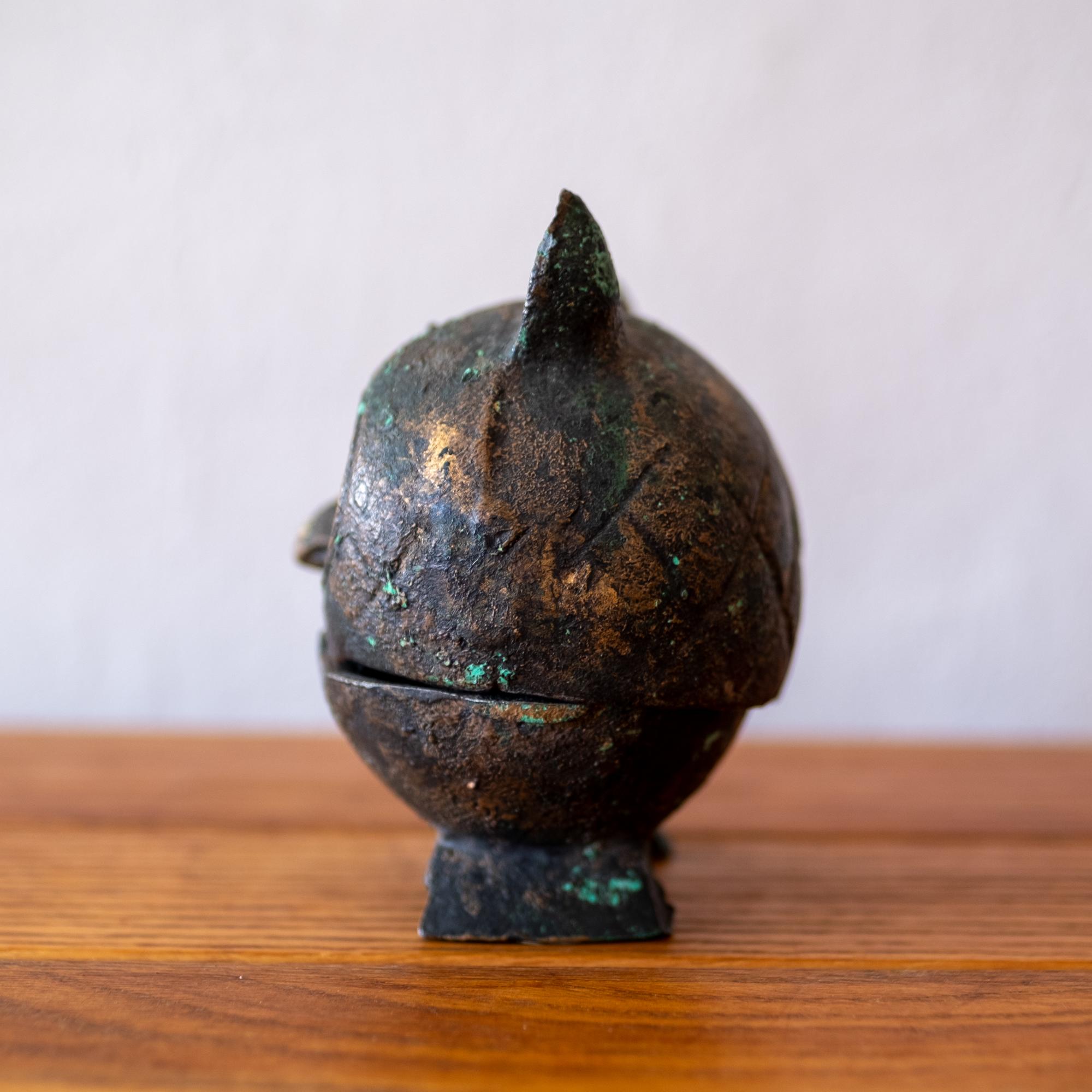 Mid-Century Modern Japanese Iron Owl Lantern