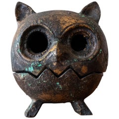 Japanese Iron Owl Lantern