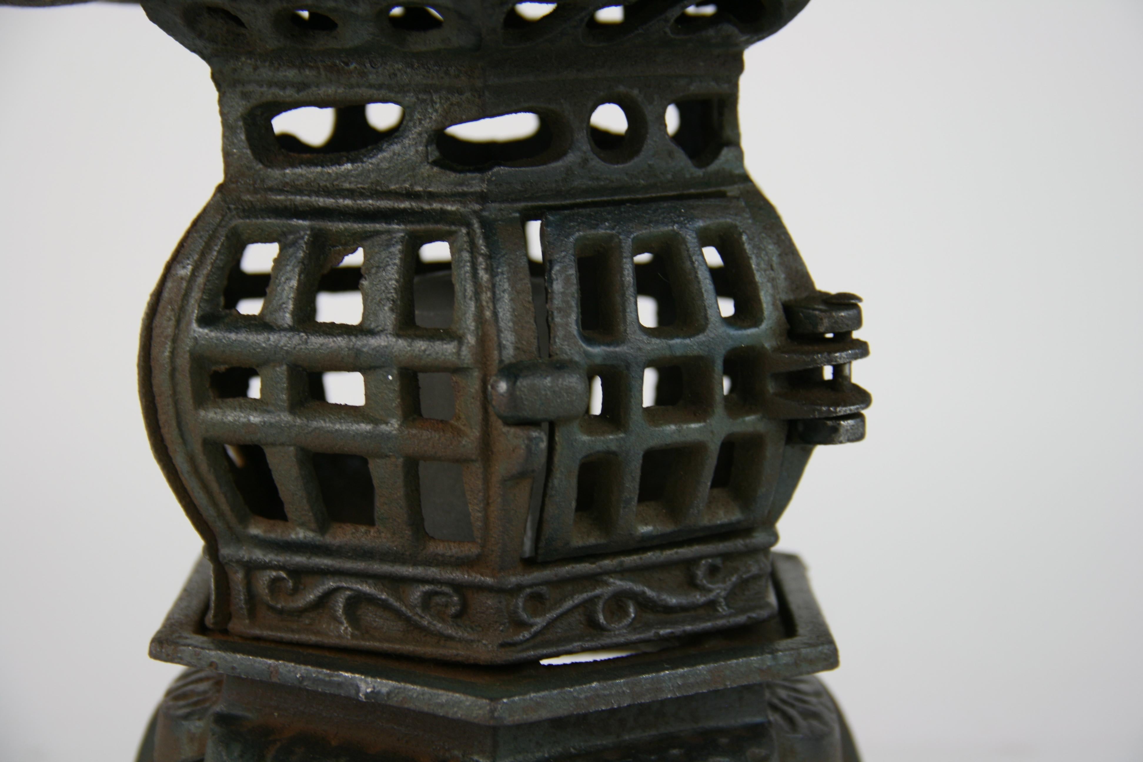 Japanese Iron Pagoda Garden Candle Lantern 1