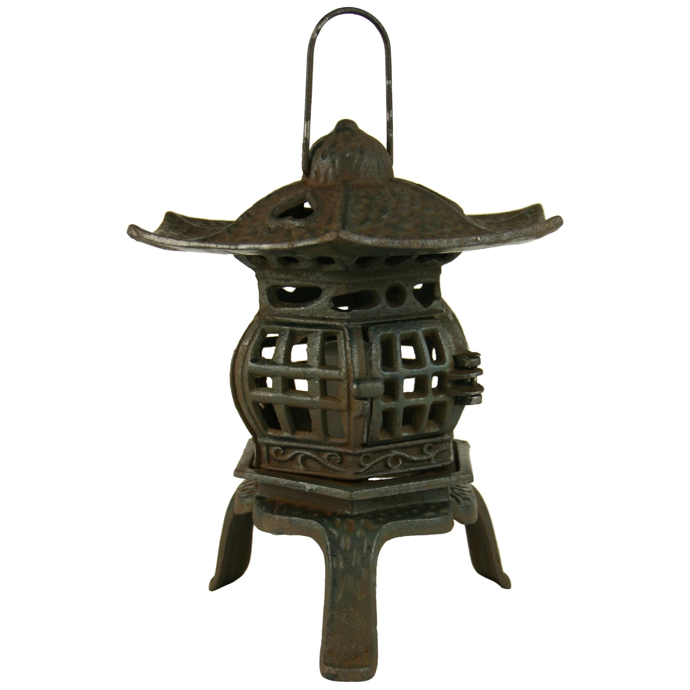 Japanese Iron Pagoda Garden Candle Lantern