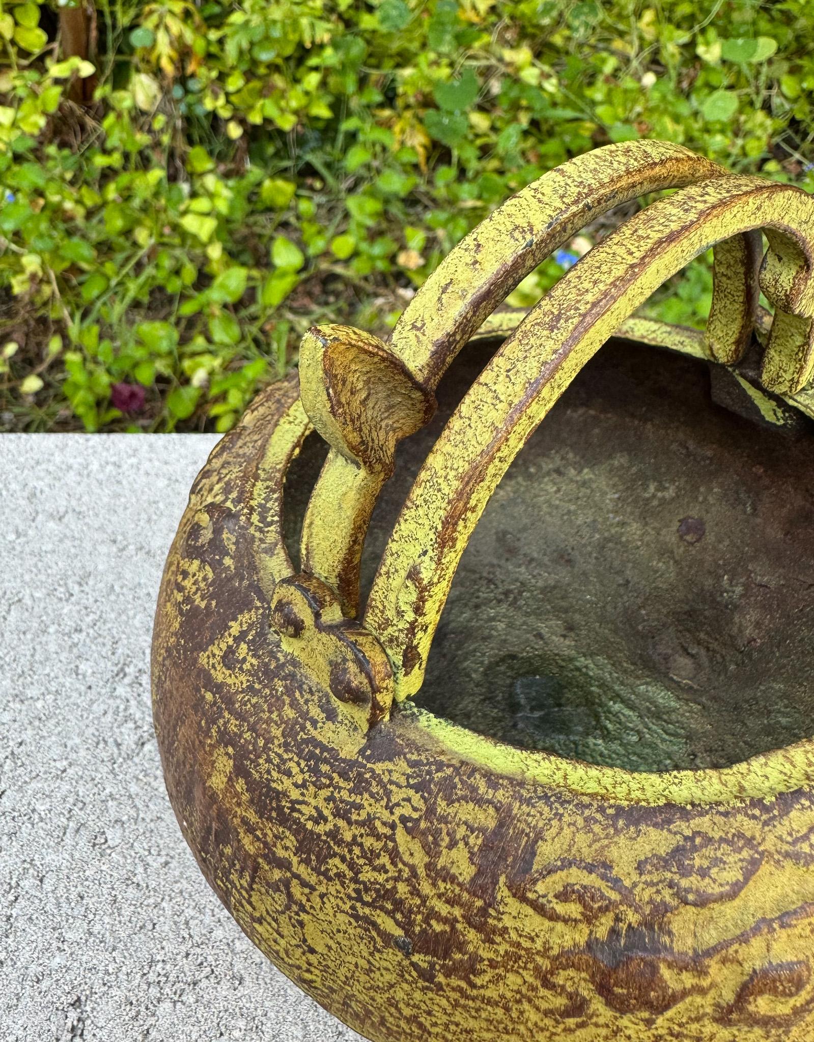 Japanese Iron Tripod Bowl, Japan, 1950's In Good Condition For Sale In San Juan Capistrano, CA