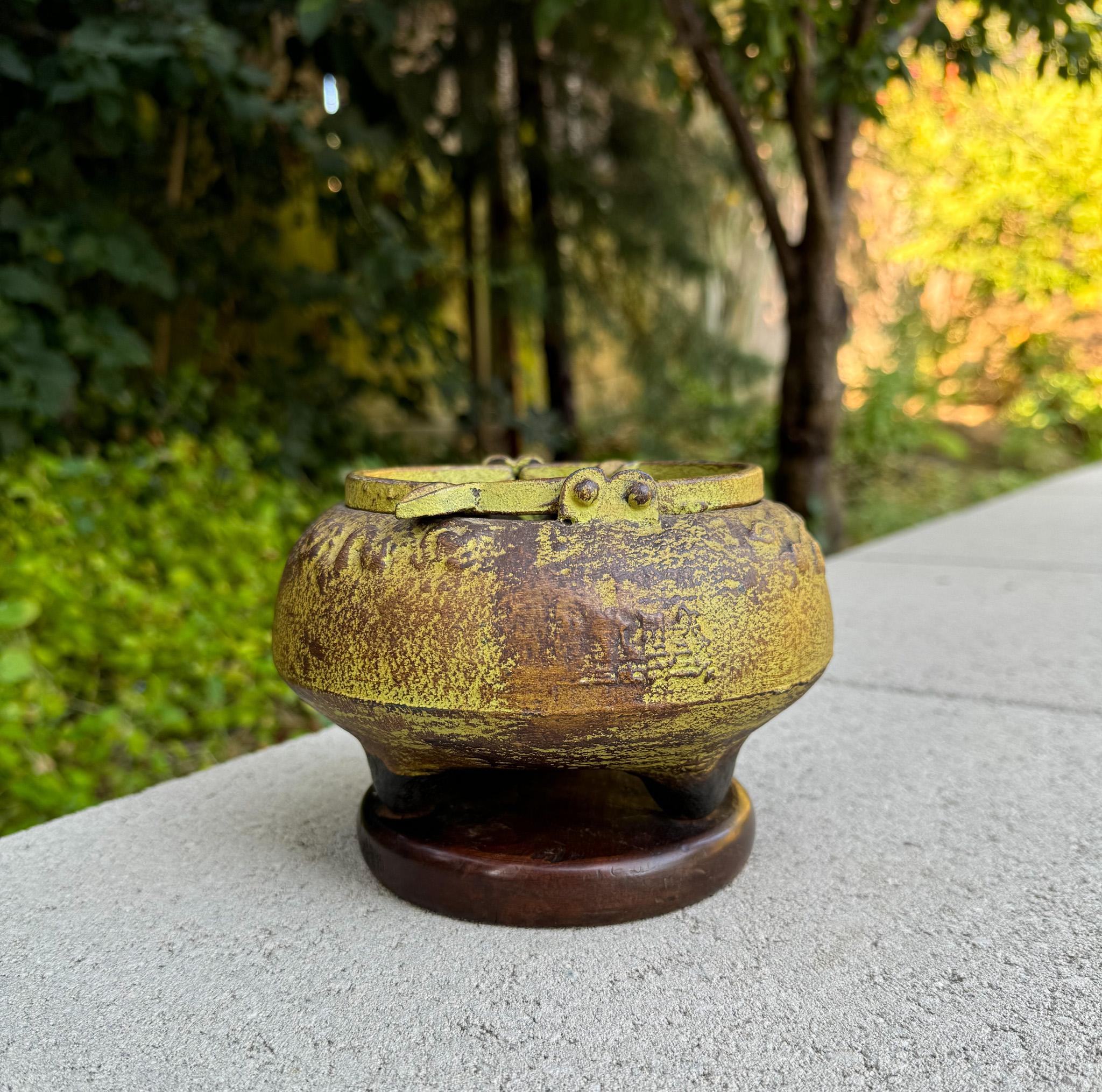 Japanese Iron Tripod Bowl, Japan, 1950's For Sale 3